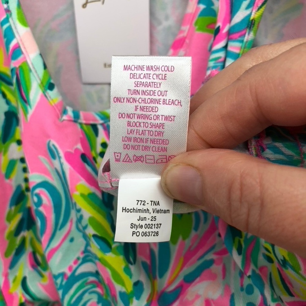 Lilly Pulitzer Paulina Jumpsuit Women XS Multi Unicorn of the Sea Pink Tropical - Picture 6 of 8